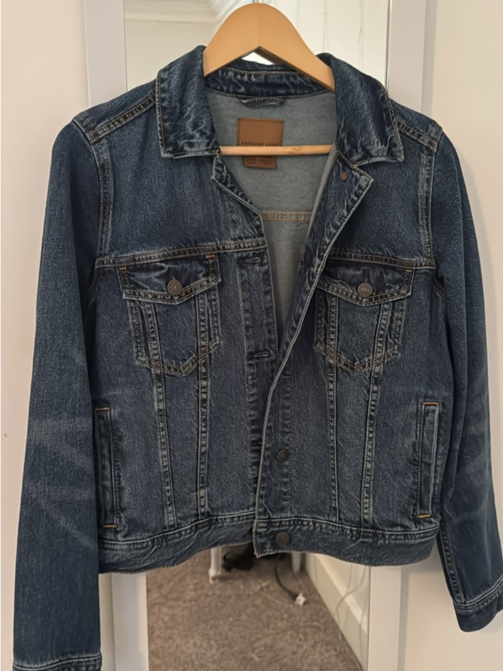 American Eagle Classic Blue Denim Jacket - Women Sz M
